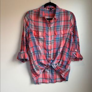 GAP plaid top